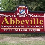 Welcome to Historic Abbeville sign